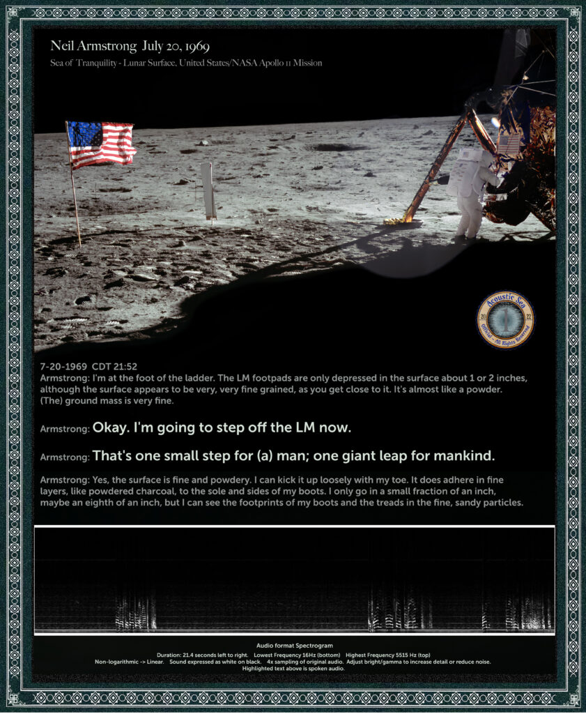 Neil Armstrong Apollo 11 Voice Certificate